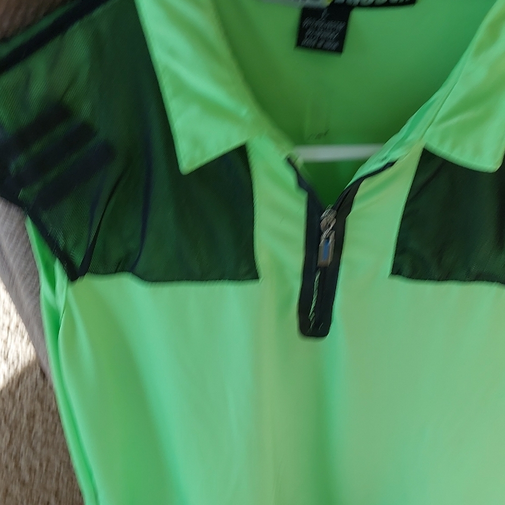Jamie Sadock Women's Neon Green and Black Golf Polo - Picture 5 of 6